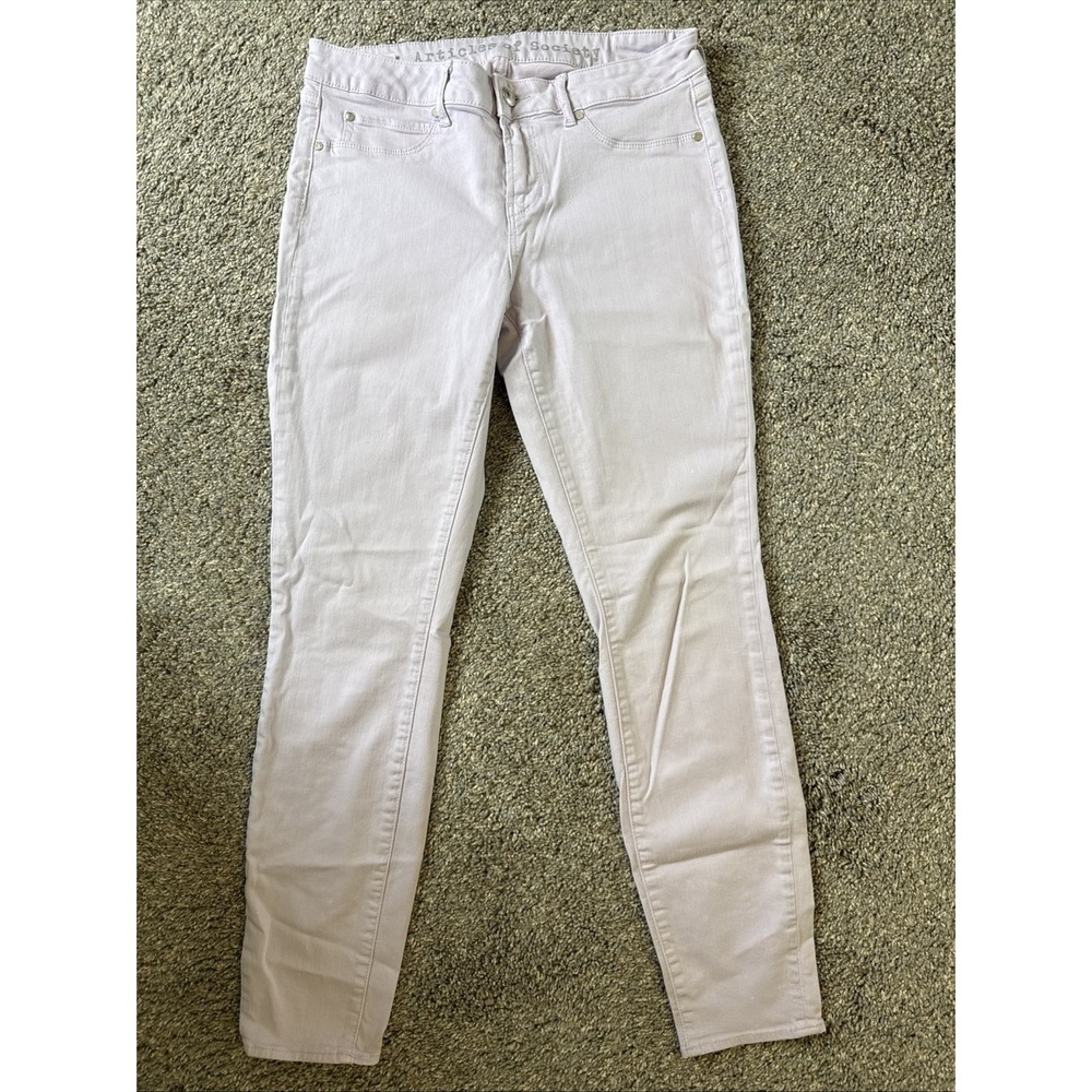 Articles of Society Women's Skinny Stretch Mid Rise Denim Jeans Purple Size 29
